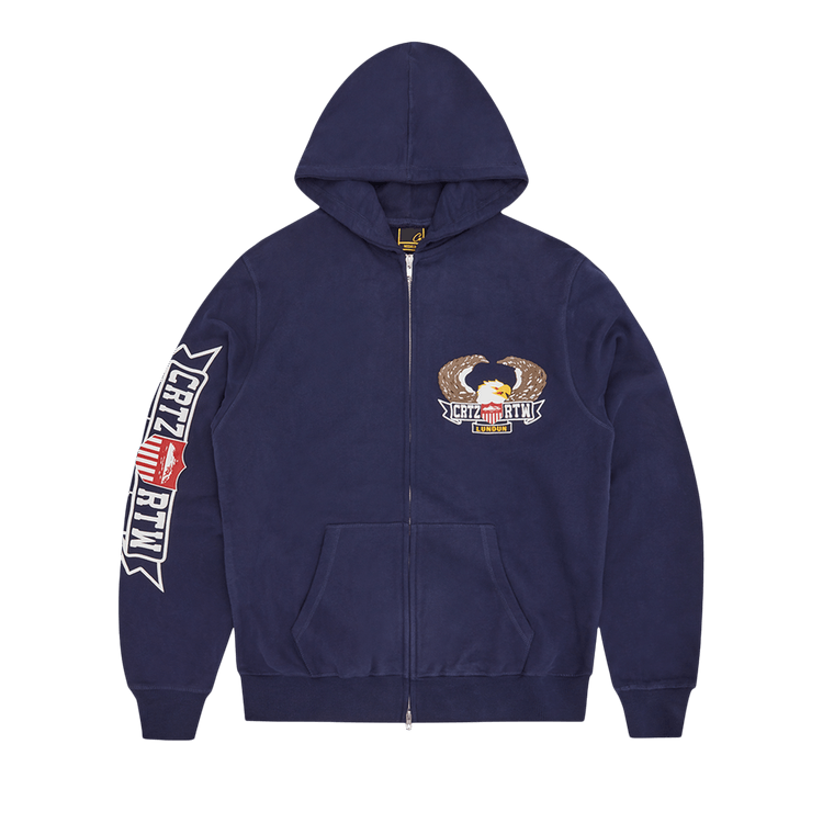 Corteiz Dipset Zip-Up Hoodie "Navy"