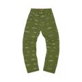 Corteiz Alcatraz Pattern Denim Jeans "Khaki"