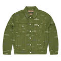 Corteiz Alcatraz Pattern Denim Jacket "Khaki"