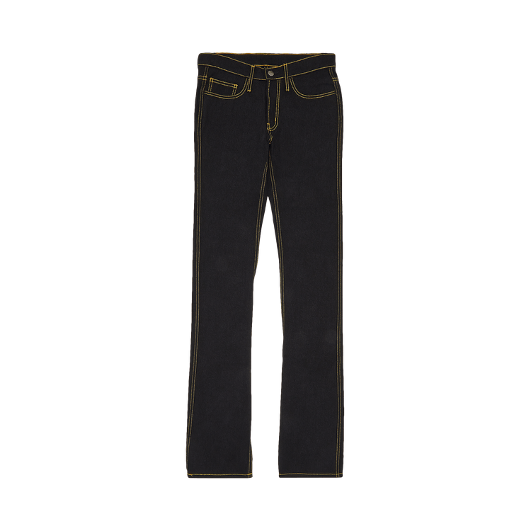 Vlone Yellow Contrast Stitch Denim Jeans "Black"