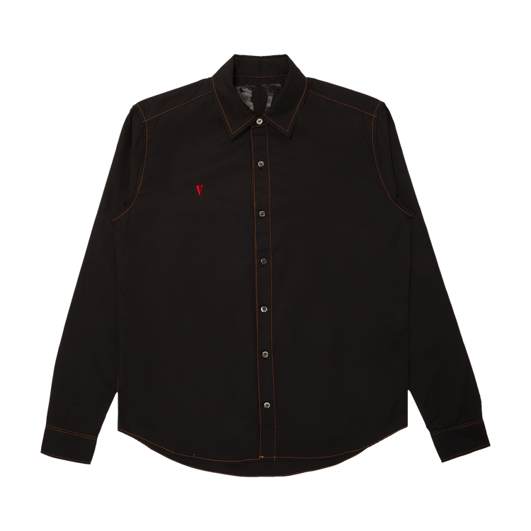 Vlone Long-Sleeve Button Up "Black/Red"