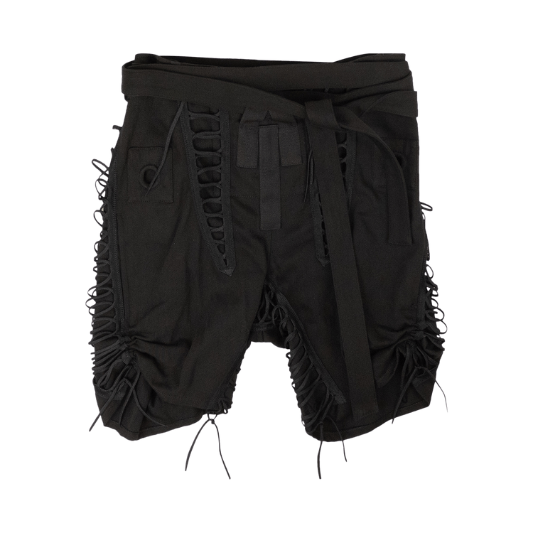 Saint Laurent Laced Panel Shorts "Black"