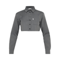 Coperni Cropped Shirt "Grey/Black"