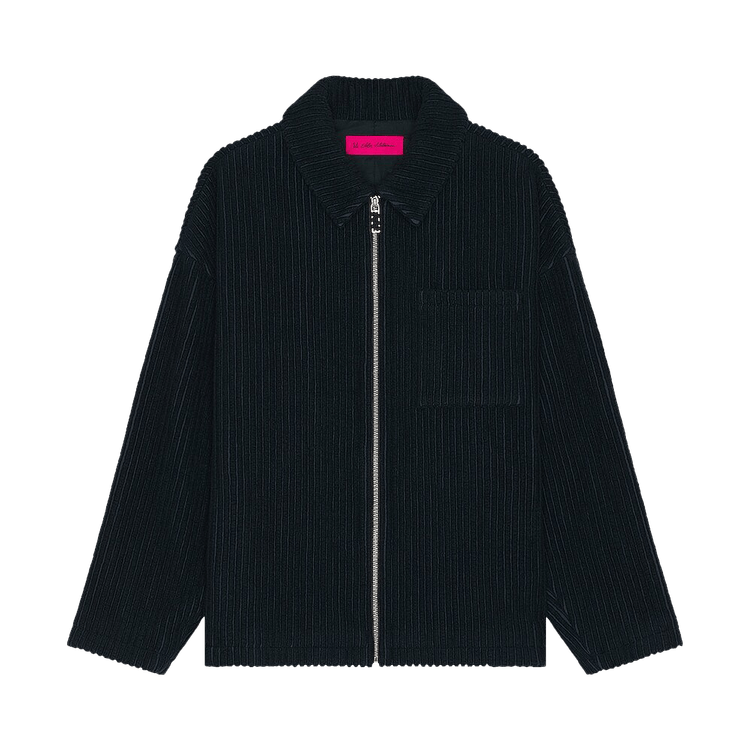 The Elder Statesman Cuddle Cord Zip Jacket "Navy"