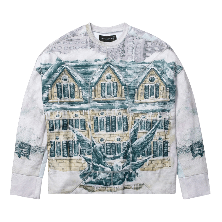 Who Decides War Statue Long-Sleeve T-Shirt "Multicolor"