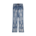 Who Decides War Rhinestone Washed Denim "Sky"