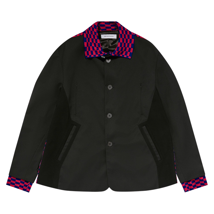 Kiko Kostadinov Sorelle Jacket "Black/Sable Black/Phlox Check"
