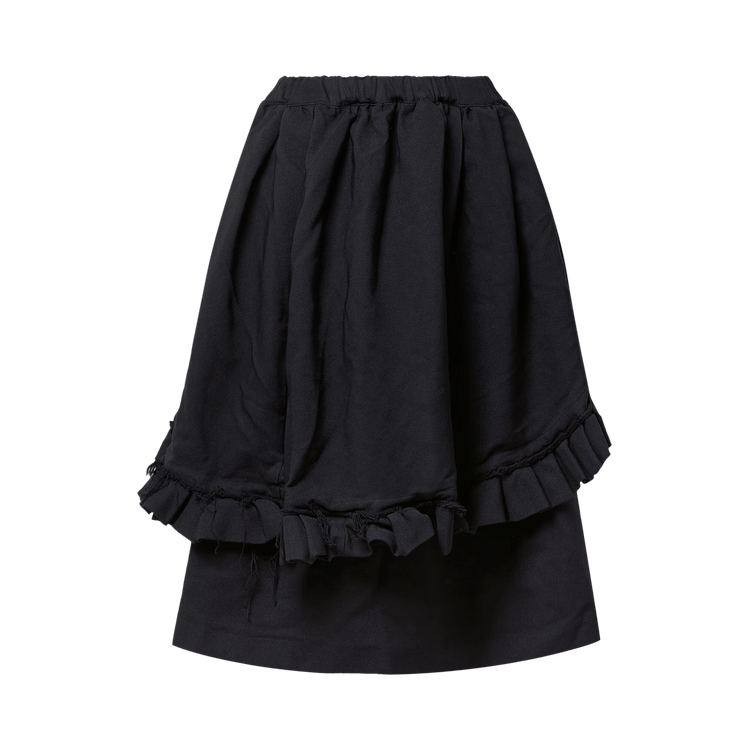 Comme des Garçons Ruffle Trim Skirt "Black"