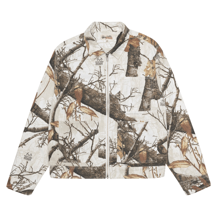 Stussy Zip Work Jacket Realtree Edge "Snow"