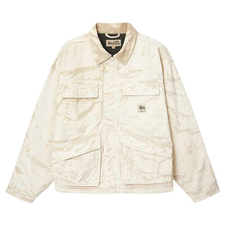 Stussy Distressed Canvas Shop Jacket "Khaki"