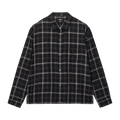 Stussy Shadow Plaid Rayon Shirt "Black"