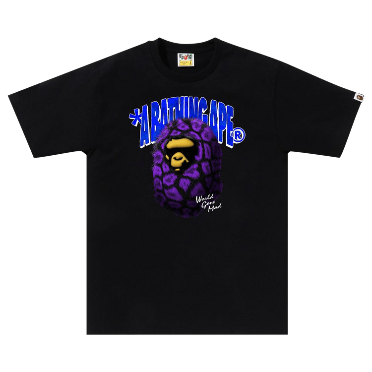 BAPE Fur Ape Head Tee "Black"