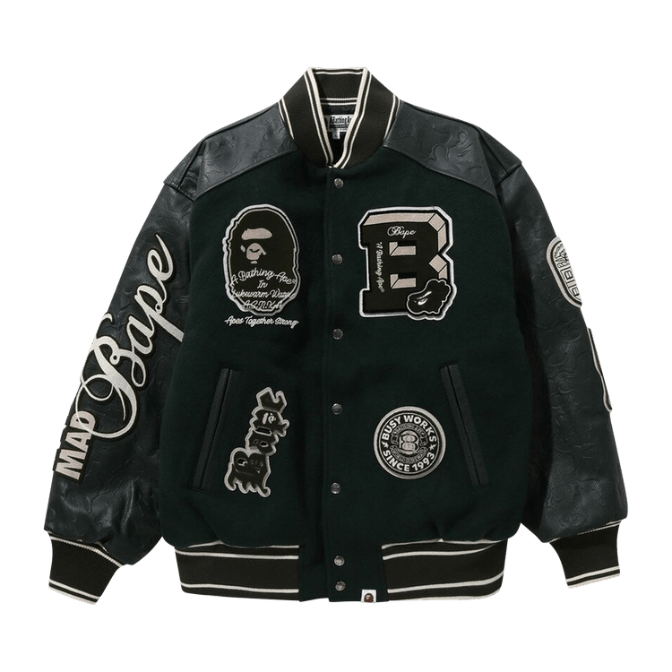 BAPE Patch Varsity Jacket "Green"