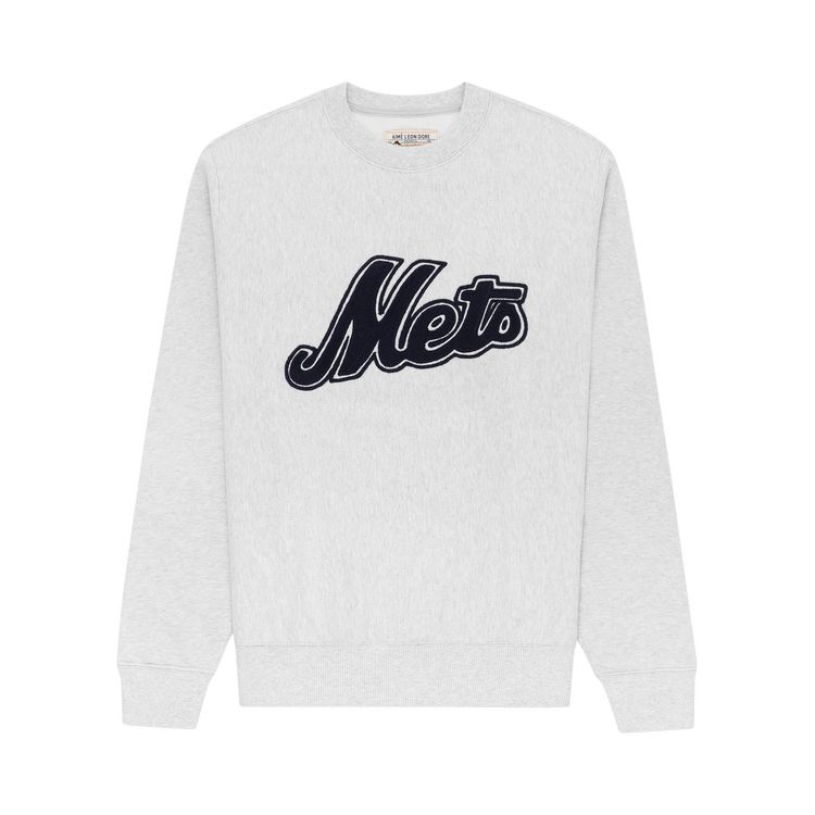 Aimé Leon Dore x New York Mets Chainstitch Crewneck Sweatshirt "Silver Mix"