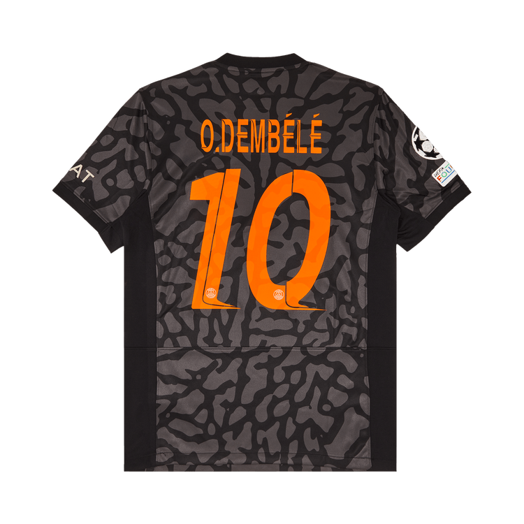 Paris Saint-Germain x Jordan Third Stadium Dembélé UCL Print Jersey + Badges "Black"