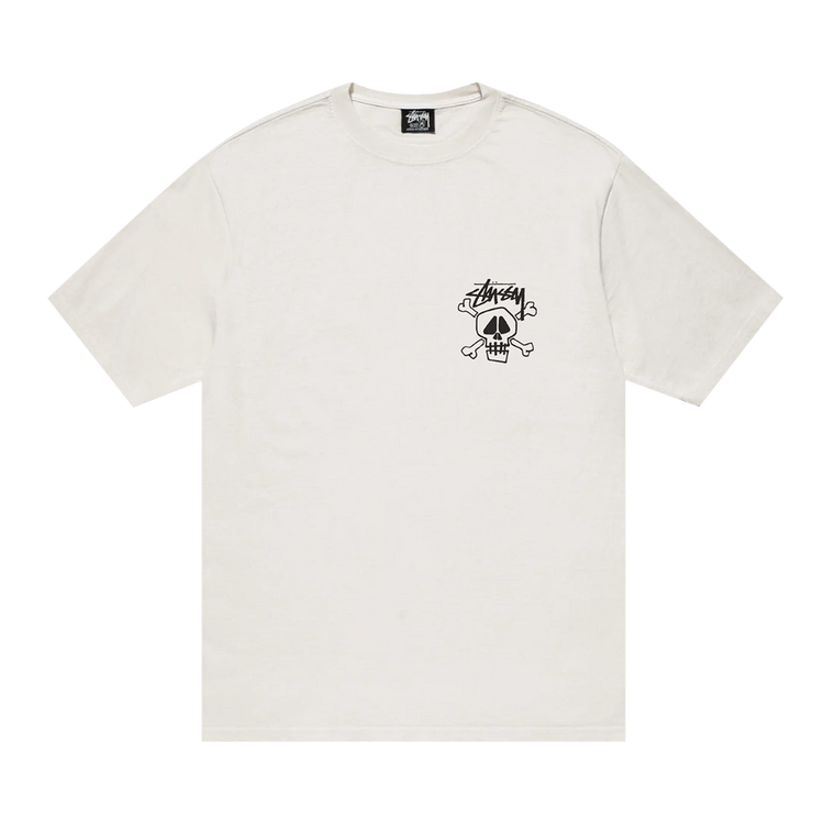 Stussy Skull and Bones Pigment Dyed Tee "Natural"