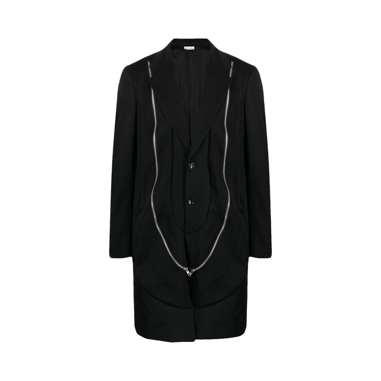 Comme des Garçons Homme Plus Zipper Detail Long Jacket "Black"