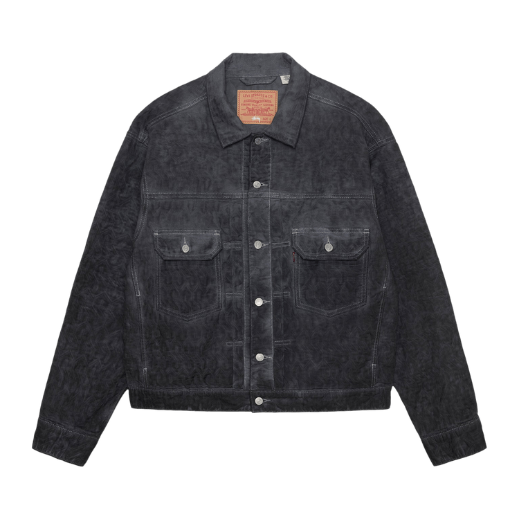 Levi"s x Stussy Dyed Jacquard Trucker Jacket "Black'