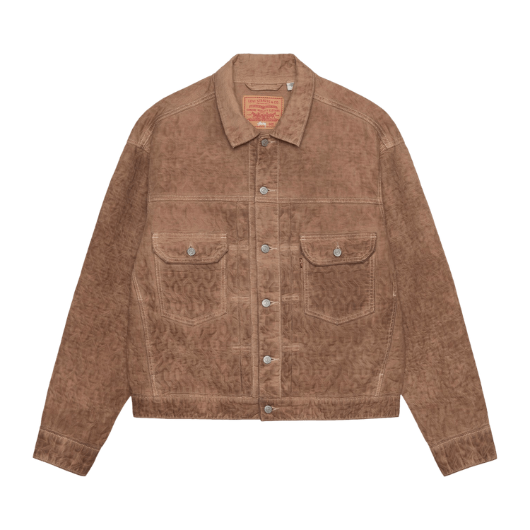 Levi"s x Stussy Dyed Jacquard Trucker Jacket "Brown'