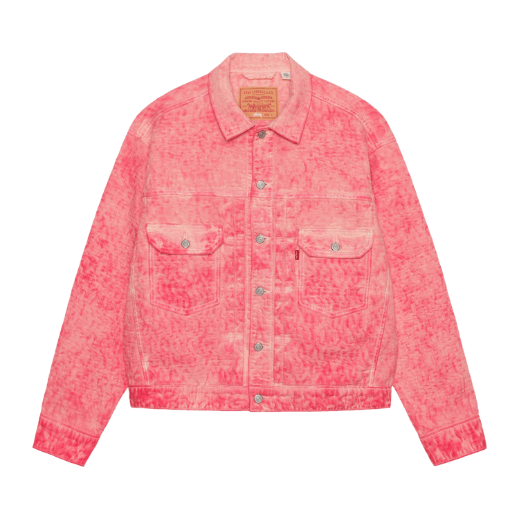 Levi"s x Stussy Dyed Jacquard Trucker Jacket "Pink'