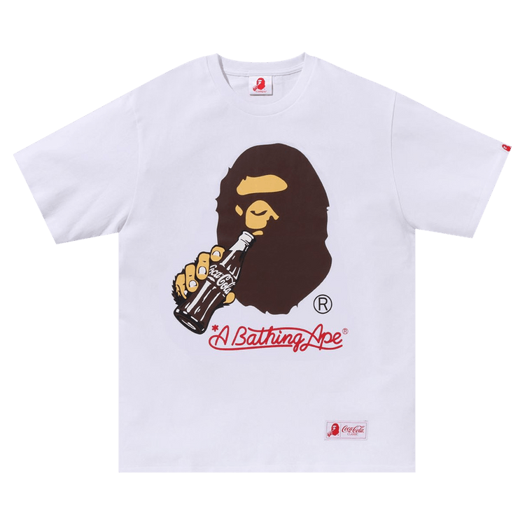 BAPE x Coca-Cola Ape Head Tee "White"