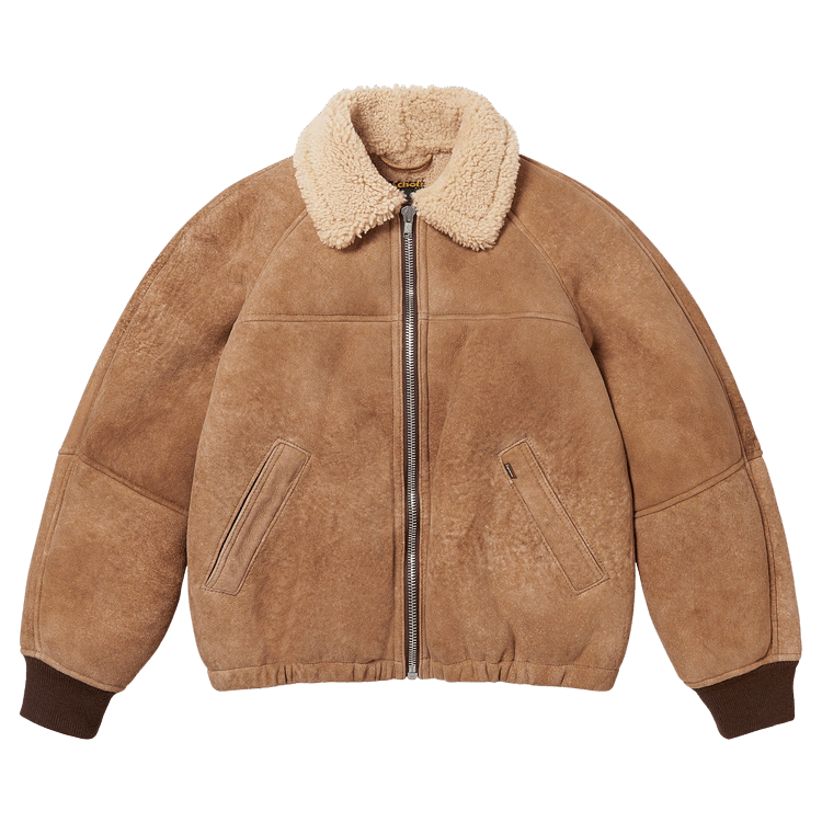 Supreme x Schott Shearling Bomber Jacket "Brown"