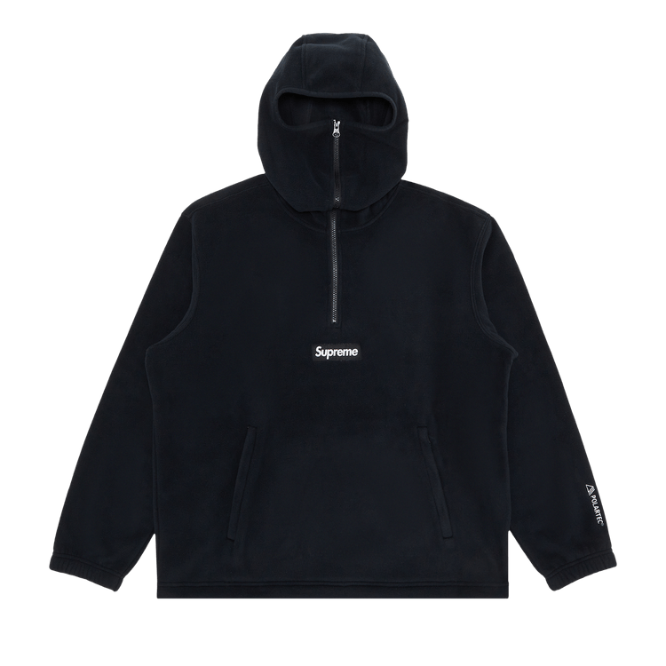 Supreme Polartec Facemask Half Zip Hooded Sweatshirt "Black"