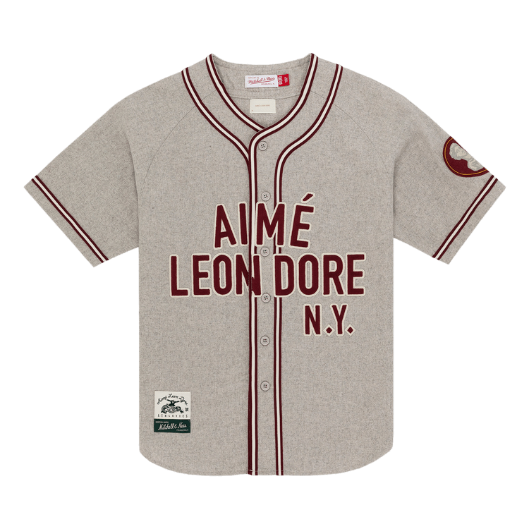 Aimé Leon Dore x Mitchell & Ness Team Baseball Jersey "Oatmeal"