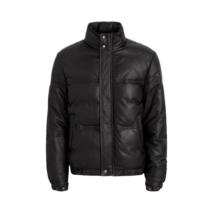 Aimé Leon Dore Leather Down Puffer Jacket "Jet Black"