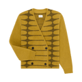 Aimé Leon Dore Double Breasted Mohair Cardigan "Mustard"