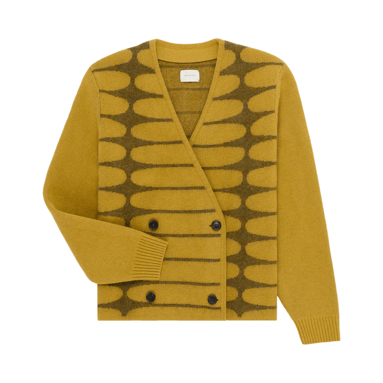 Aimé Leon Dore Double Breasted Mohair Cardigan "Mustard"