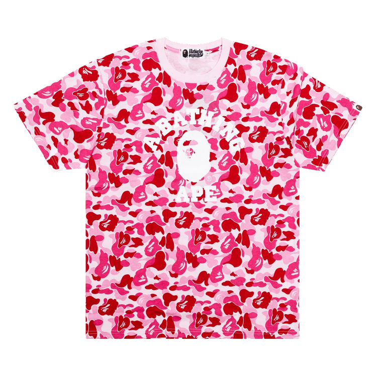 BAPE ABC Camo College T-Shirt "Pink"