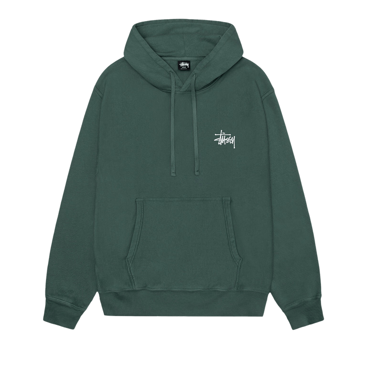 Stussy Basic Pigment Dyed Hoodie "Forest"