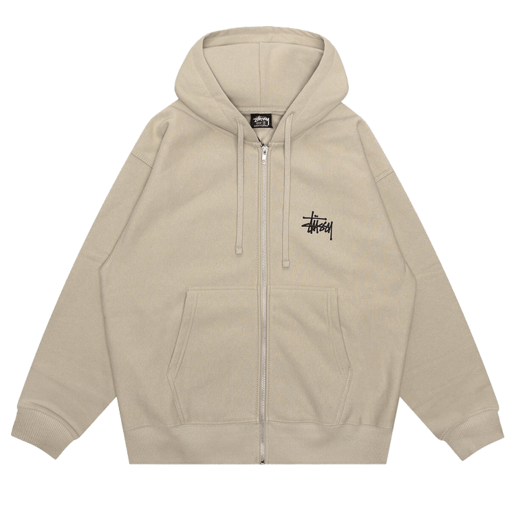 Stussy Basic Zip Hoodie "Khaki"