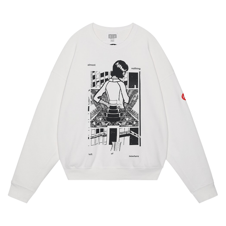 Cav Empt Washed MD Nothing Crewneck Sweatshirt "White"