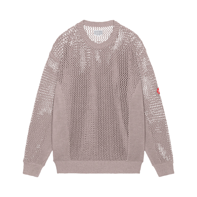 Cav Empt Side Rib Loose Net Knit Sweater "Beige"