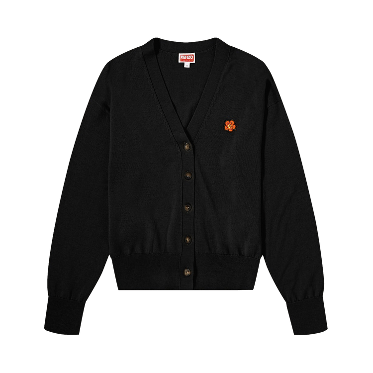 Kenzo Boke Flower Embroidered Cardigan "Black"