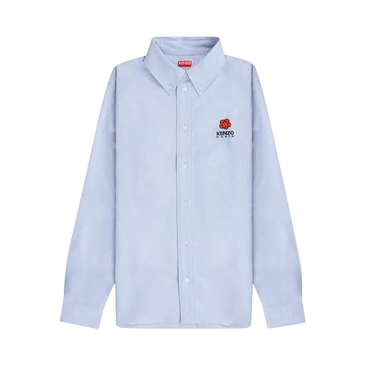 Kenzo Boke Flower Logo Embroidered Buttoned Shirt "Blue"