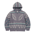 thisisneverthat x Grateful Dead Iconography Knit Zip Hoodie "Lavender"