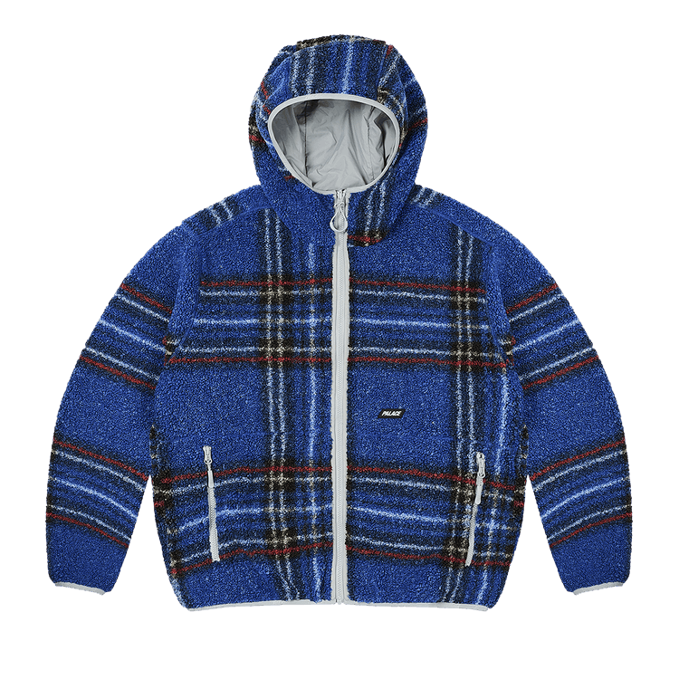 Palace Reversible Check Fleece Jacket "Blue"