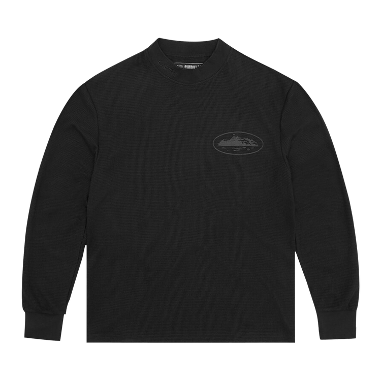 Corteiz Alcatraz Waffle Long-Sleeve "Triple Black"