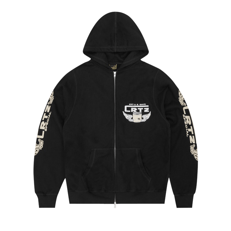 Corteiz Gasolina Double Zip Hoodie "Black"