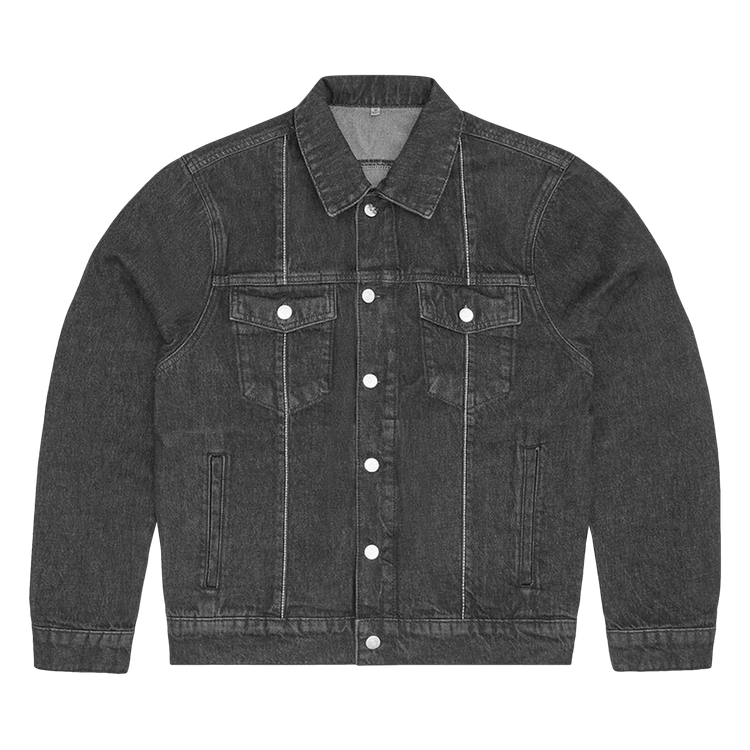 Corteiz C-Star Stitch-Down Denim Jacket "Black"