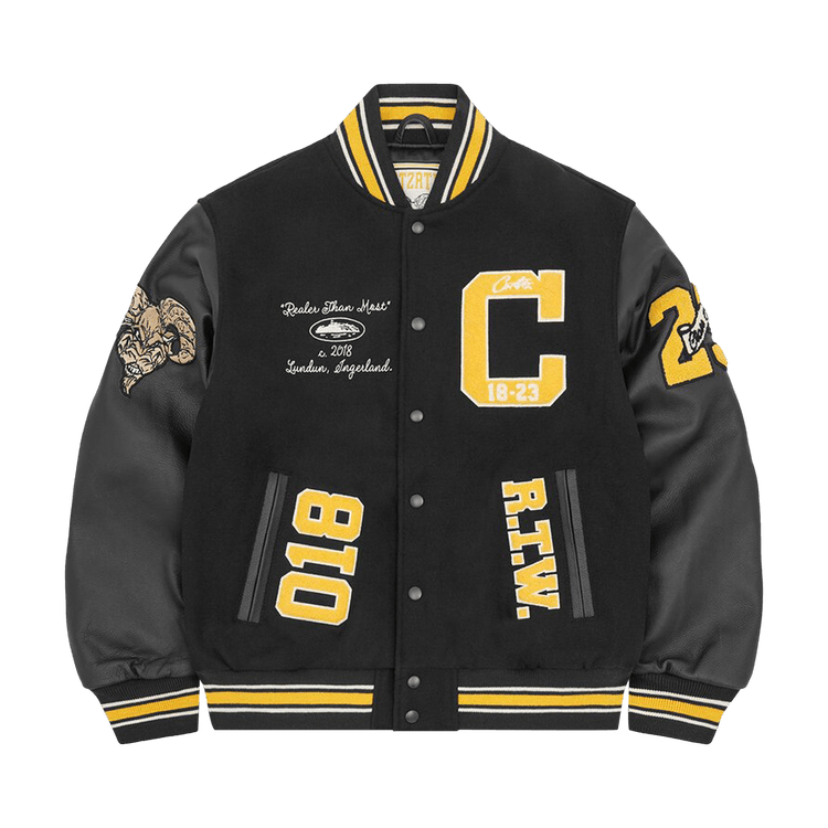 Corteiz CRTZ Goat Varsity Jacket "Black"