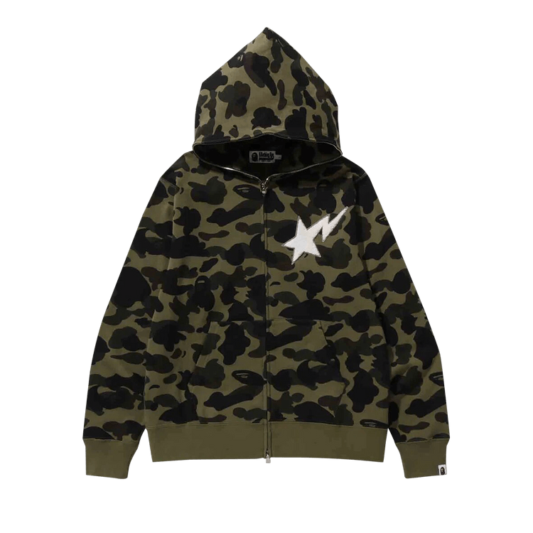 BAPE 1st Camo Full Zip Hoodie "Green"