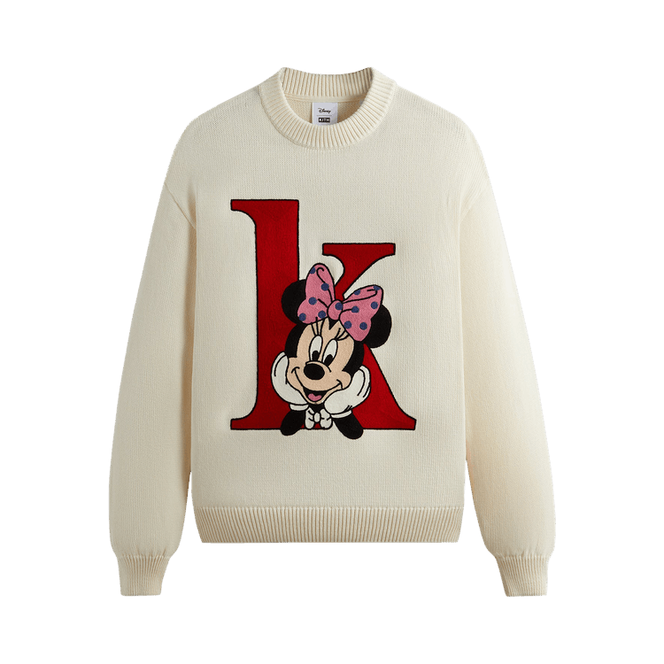 Kith For Mickey & Friends Minnie K Crewneck Sweater "Sandrift"