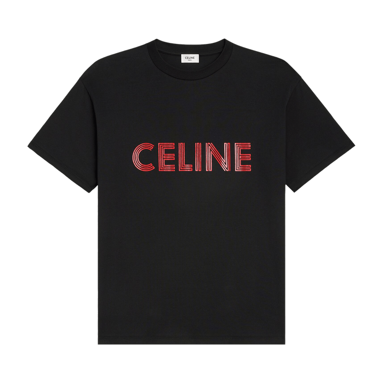 CELINE Loose T-Shirt "Black/Red"