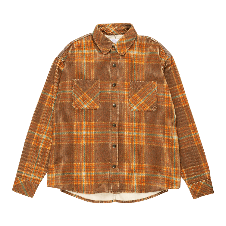 ERL Corduroy Printed Overshirt "Grey Brown"