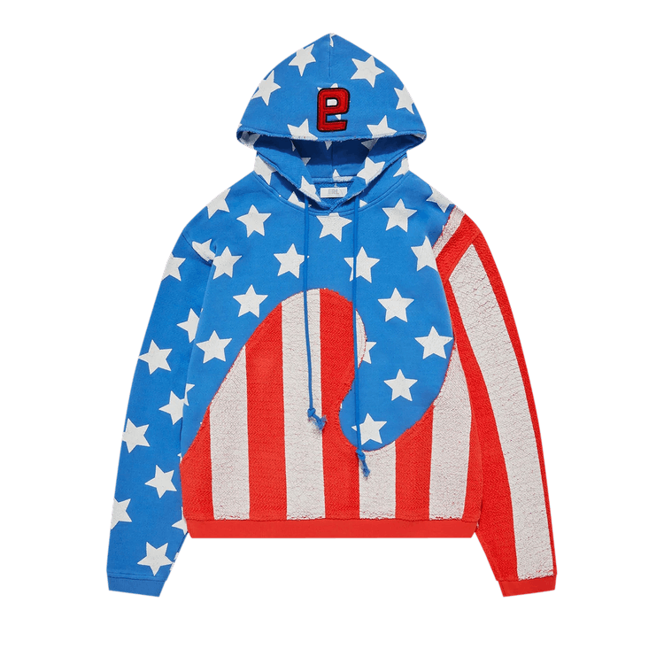 ERL Stars And Stripes Swirl Hoodie "Blue"