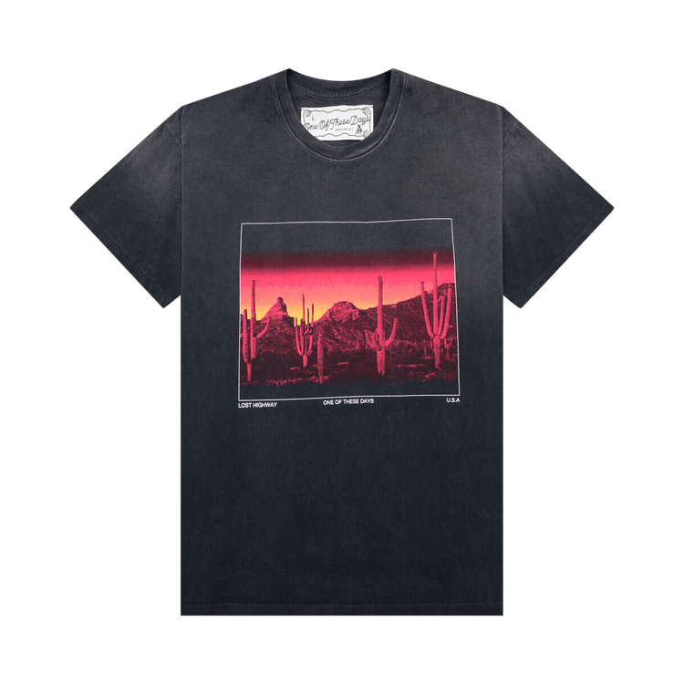 One Of These Days Burning Landscape Tee "Washed Black"